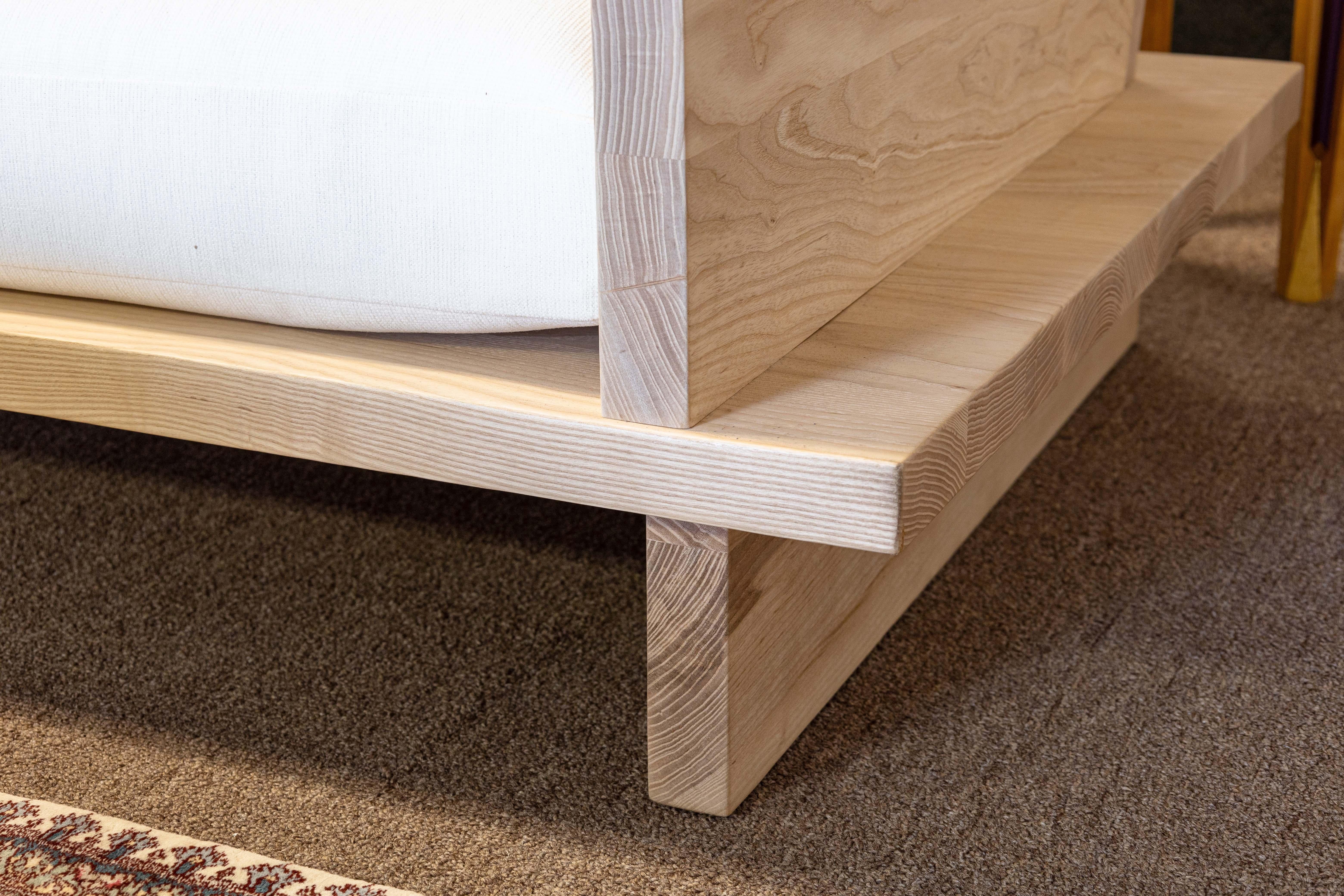 Maiden Home The Muir Contemporary Modern Linen and Handwaxed Ash Wood Sofa 6