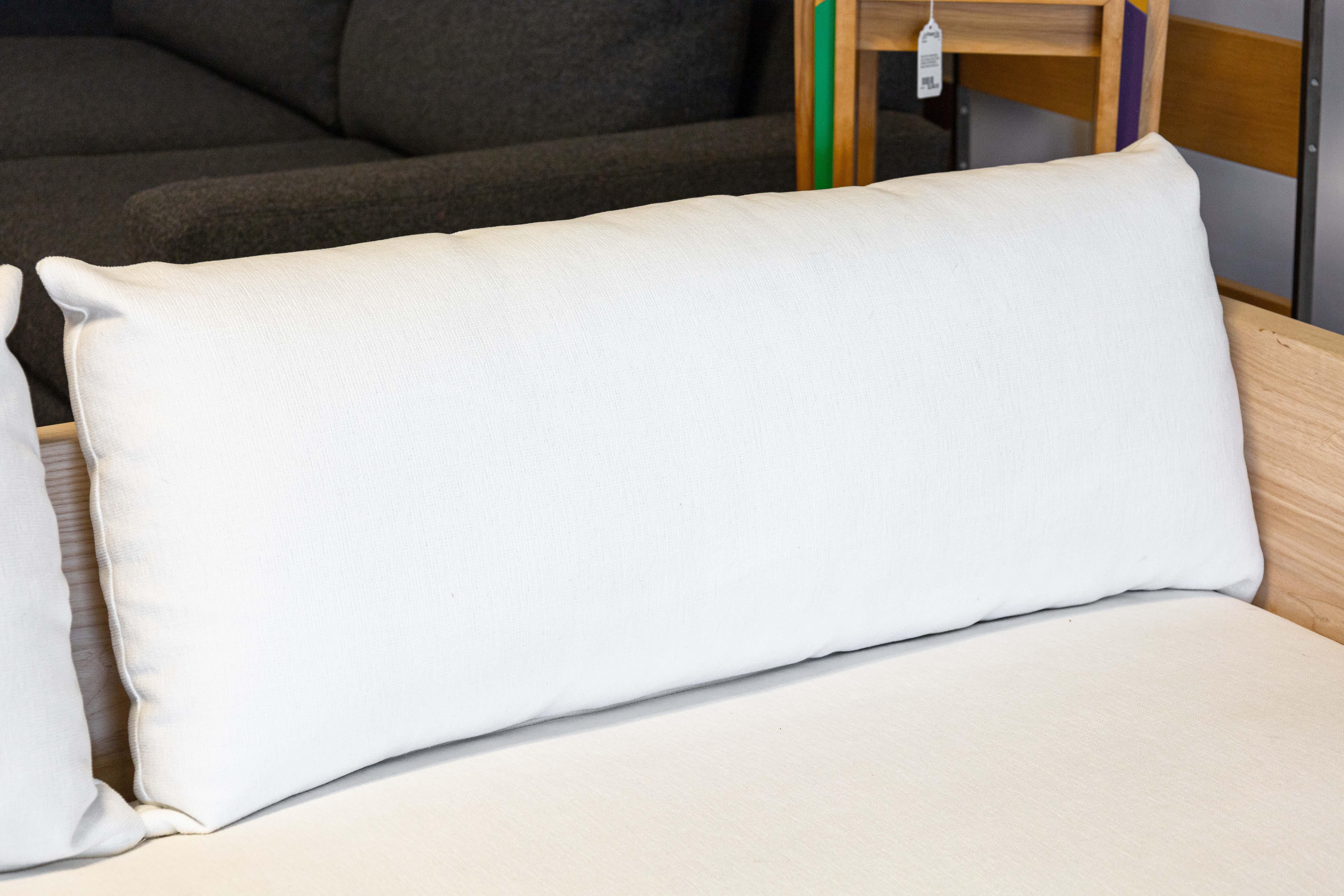Maiden Home The Muir Contemporary Modern Linen and Handwaxed Ash Wood Sofa 2