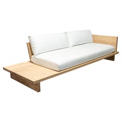 Maiden Home The Muir Contemporary Modern Linen and Handwaxed Ash Wood Sofa