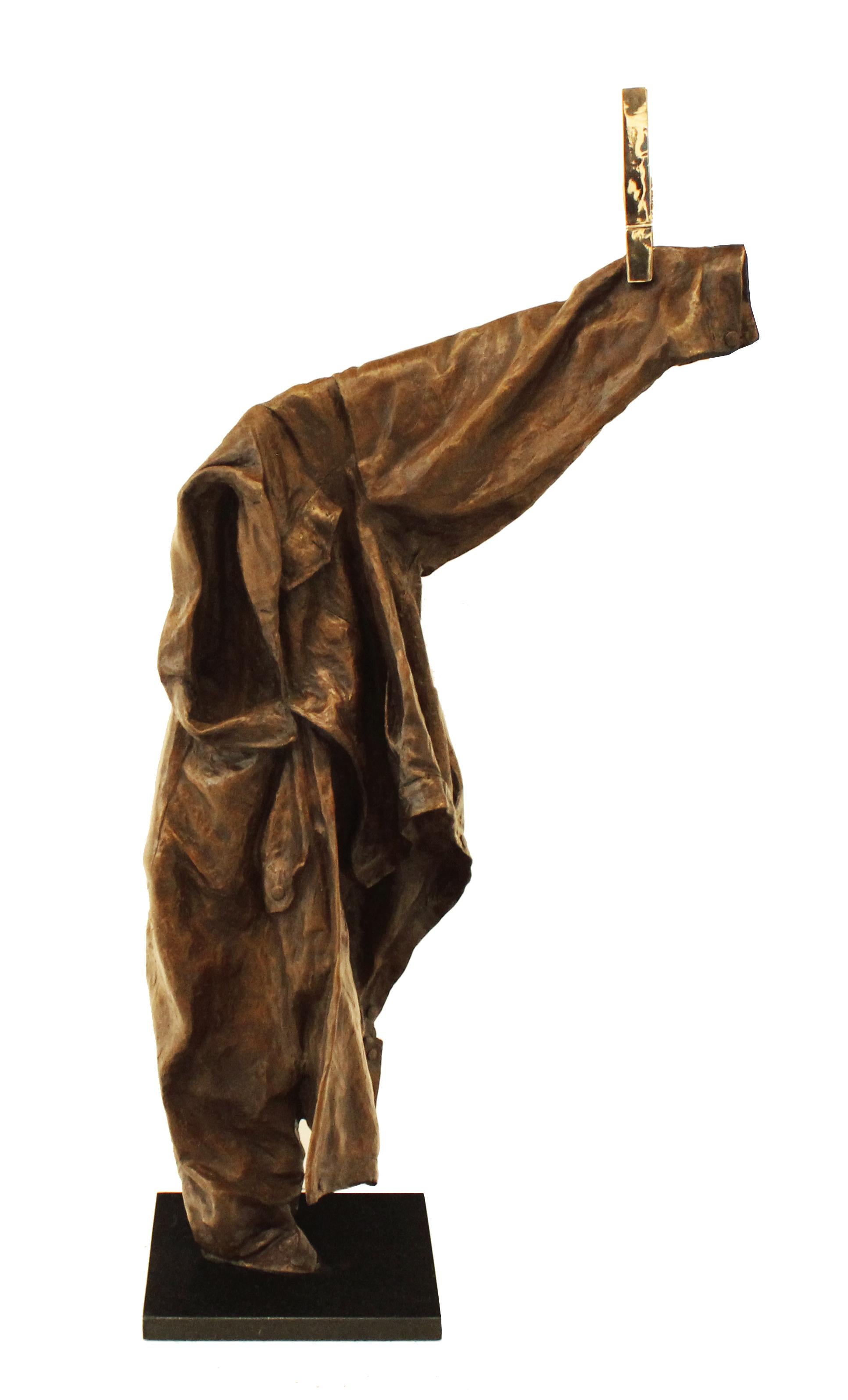 Maidy Morhous Still-Life Sculpture - Blowing in the Wind, Bronze