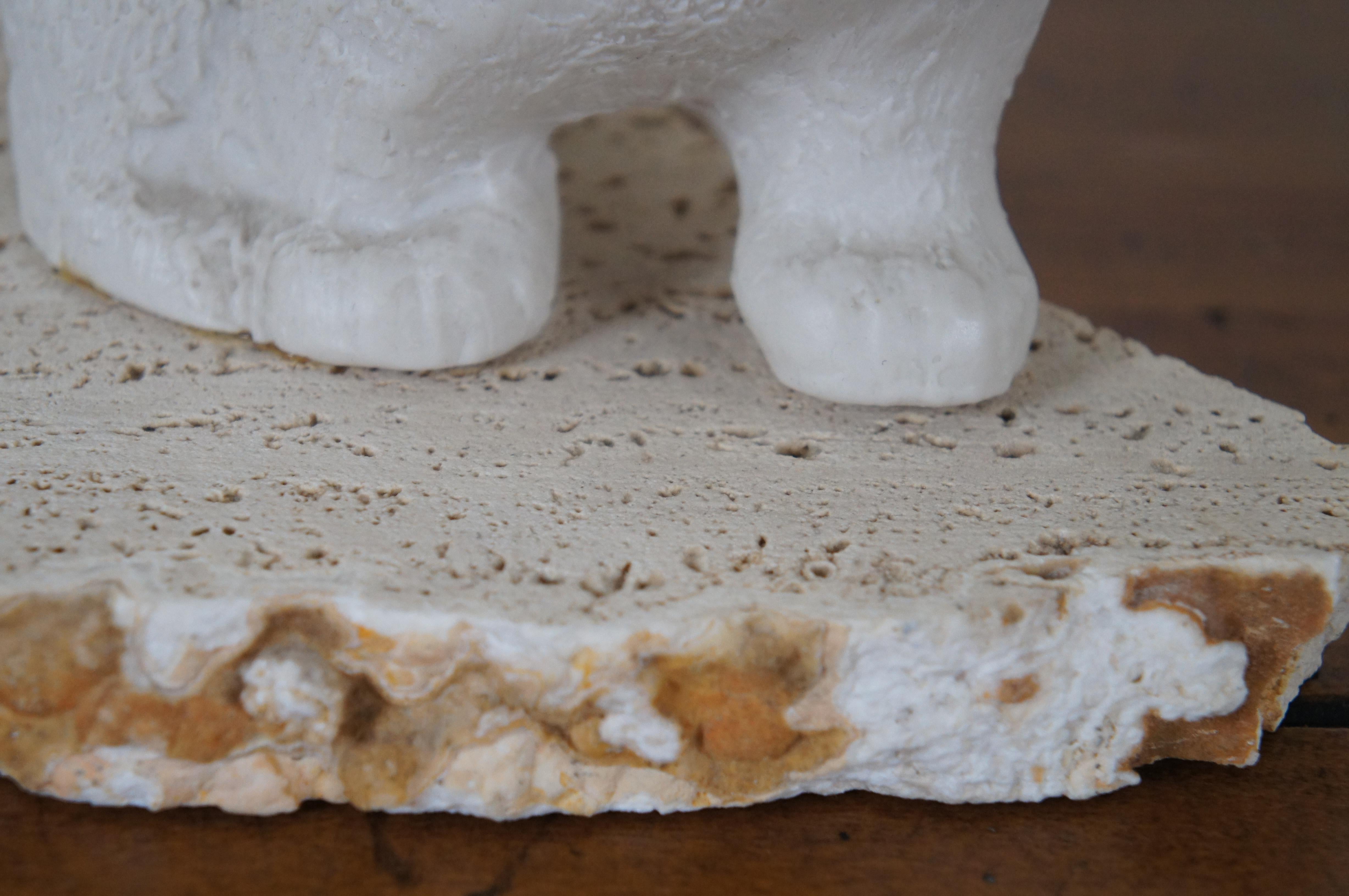 Maigon Daga Mid Century Ceramic Stone Polar Bear Studio Art Sculpture 9