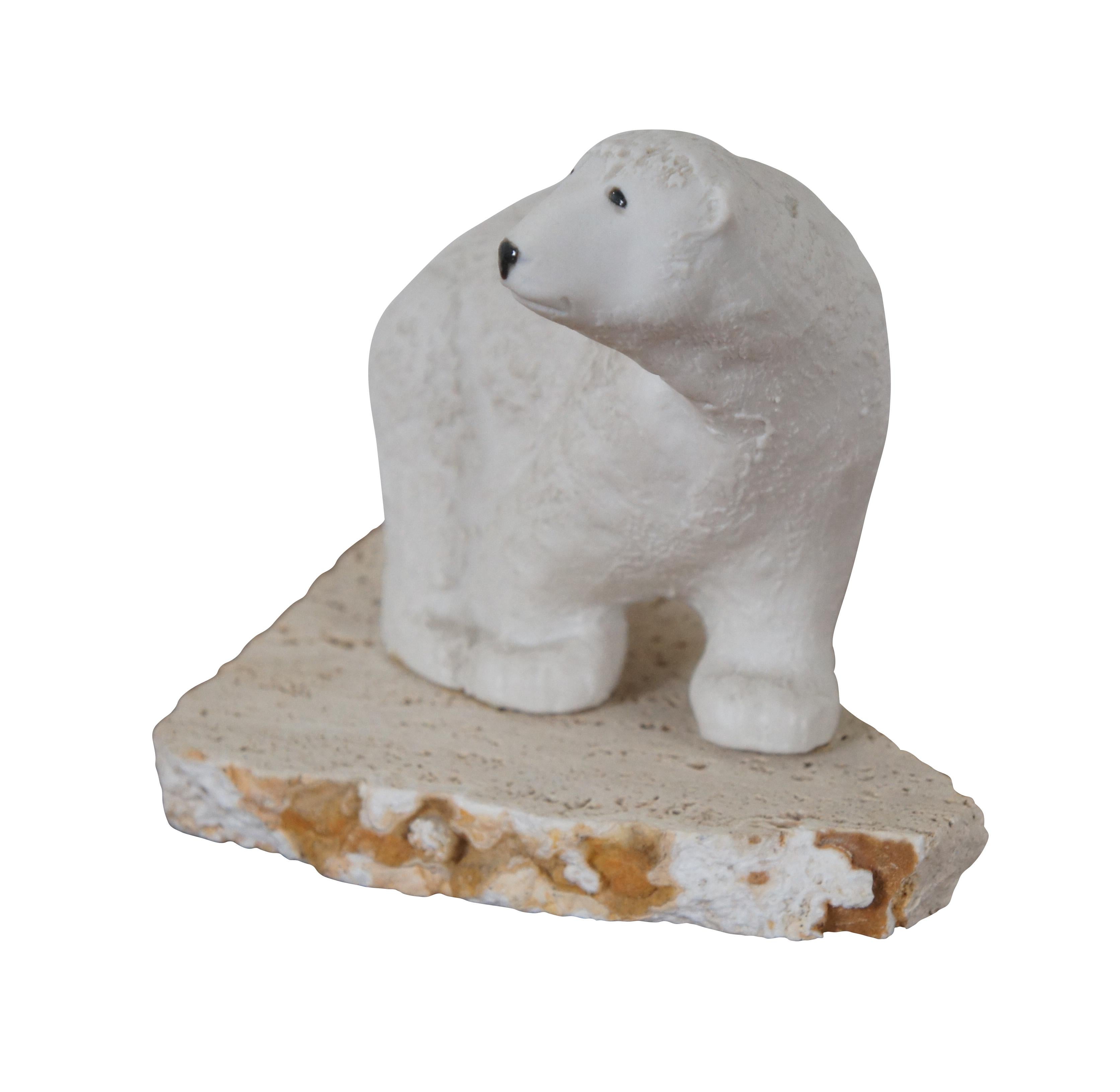 polar bear clay sculpture