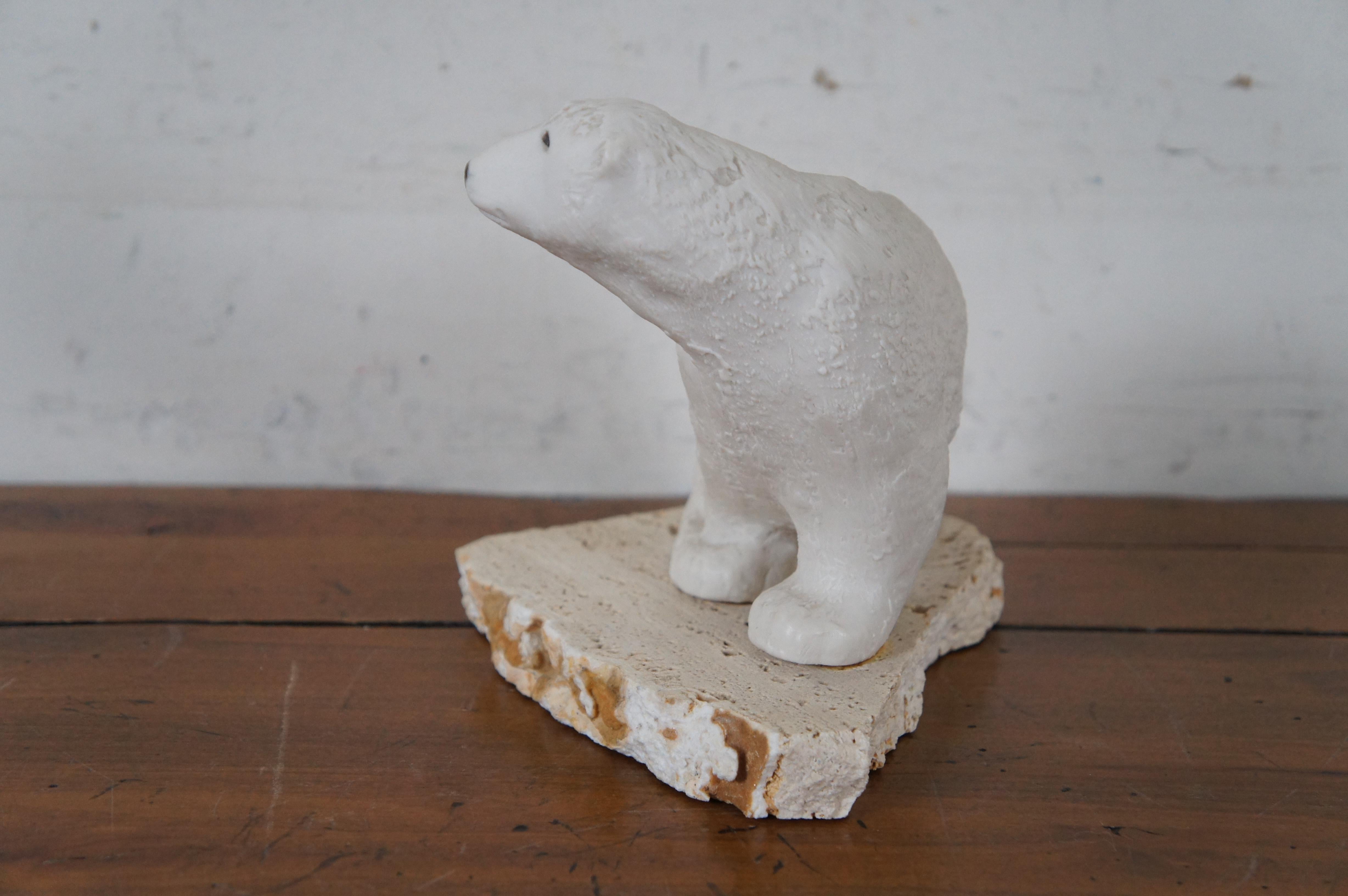 Maigon Daga Mid Century Ceramic Stone Polar Bear Studio Art Sculpture 9