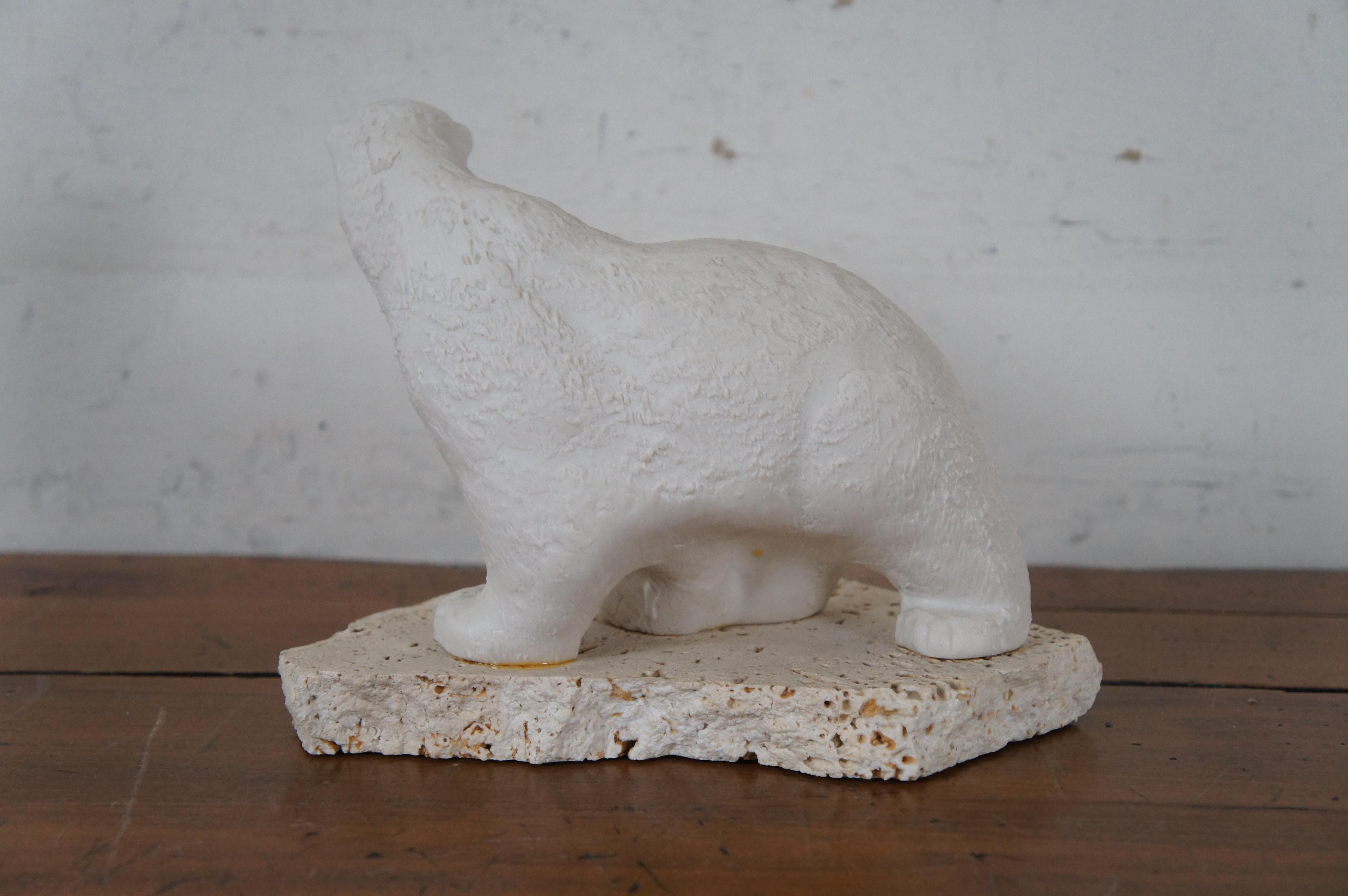 20th Century Maigon Daga Mid Century Ceramic Stone Polar Bear Studio Art Sculpture 9