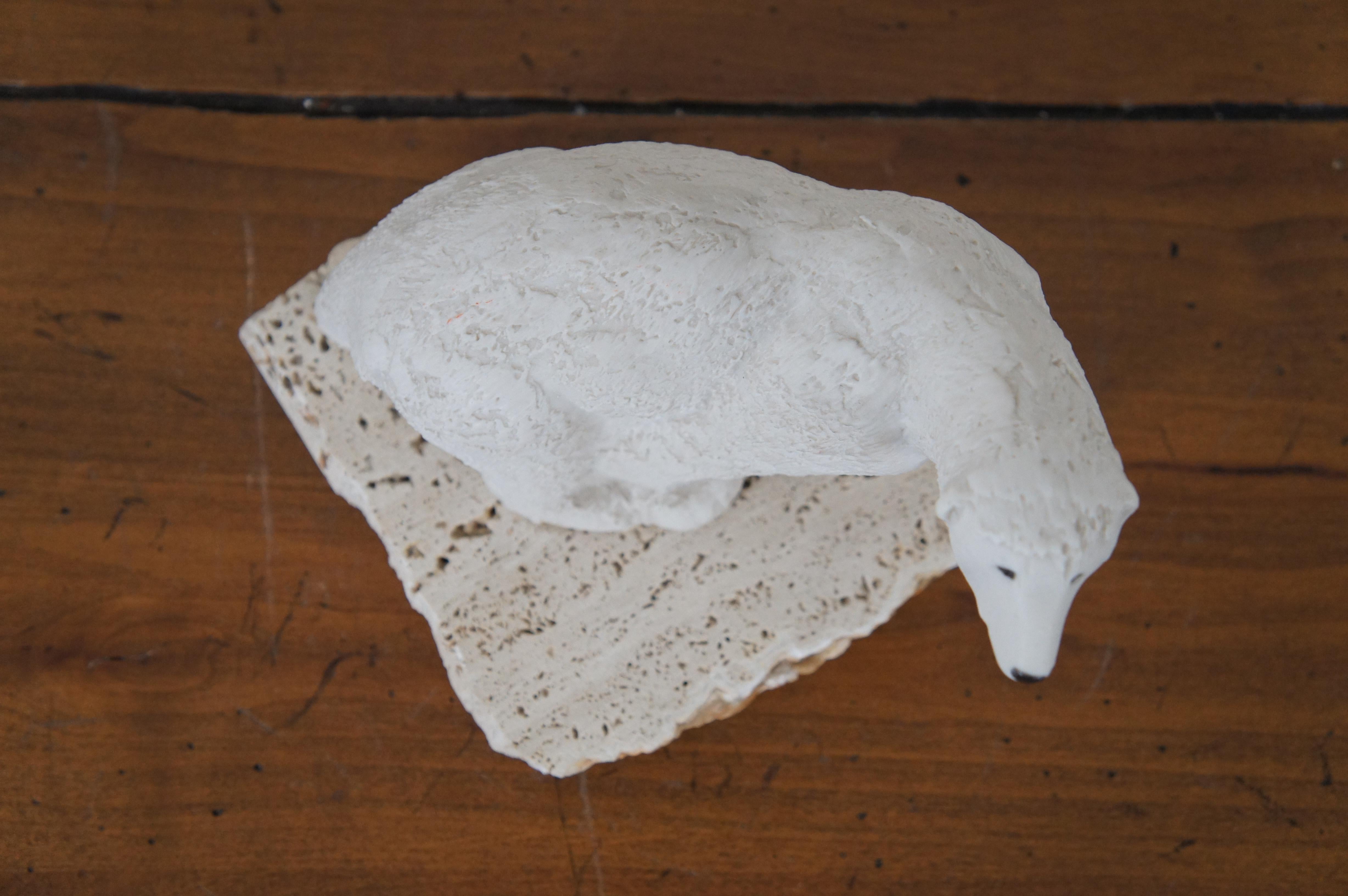 Maigon Daga Mid Century Ceramic Stone Polar Bear Studio Art Sculpture 9