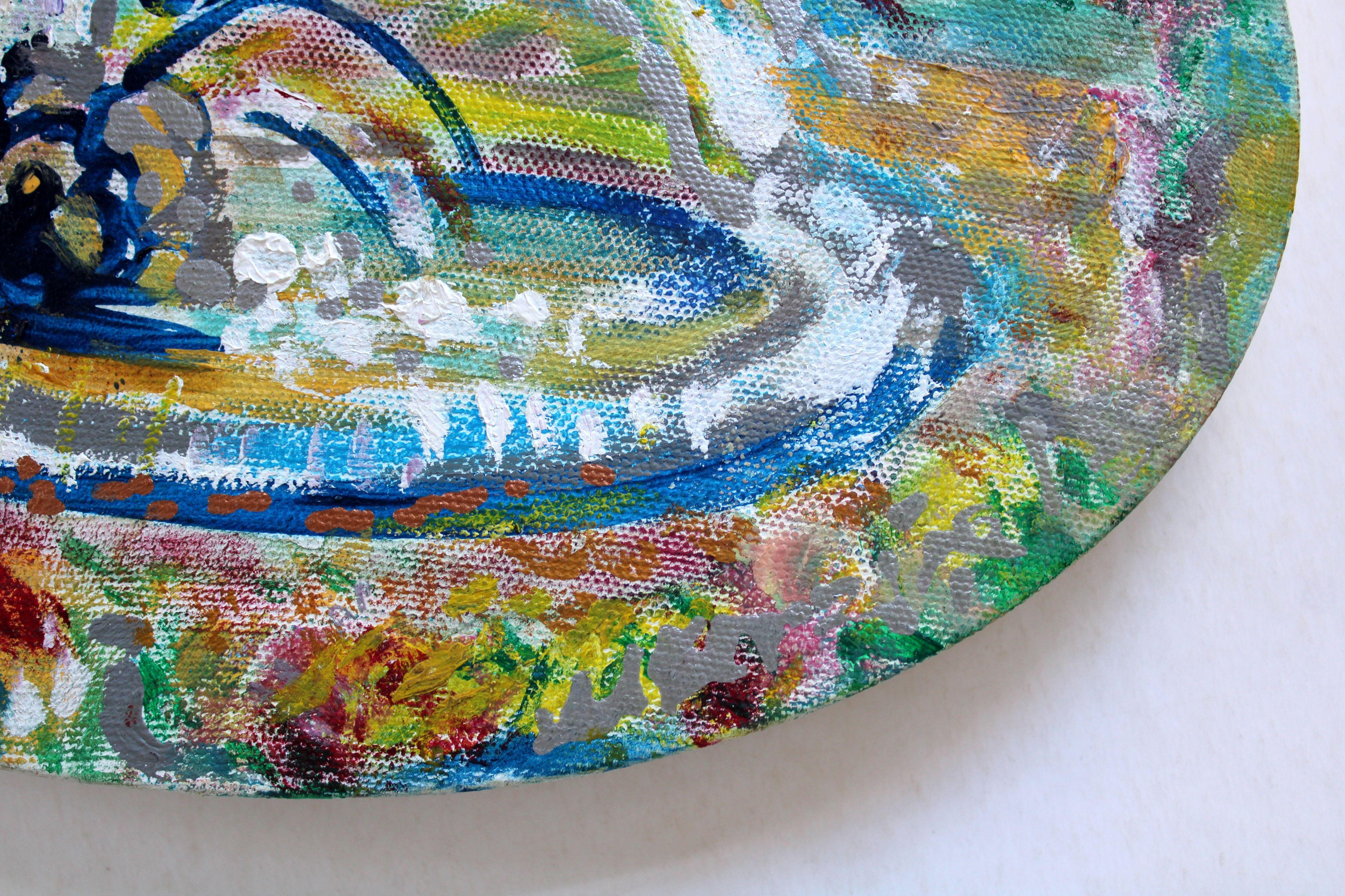 Fontana. 2013, tela, tecnica dell'autore, 20x30 cm - Painting di Maija Berzina 