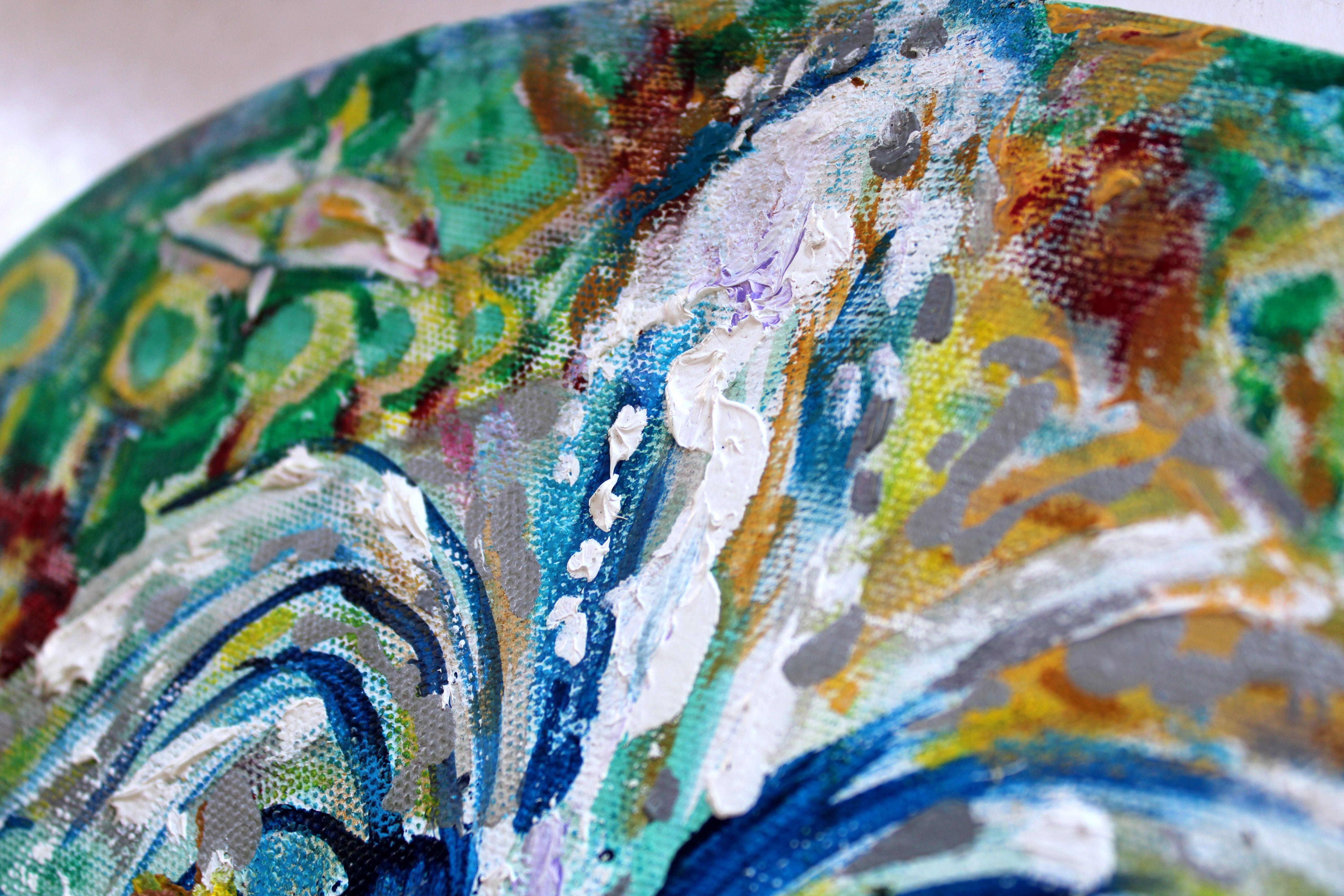 Fontana. 2013, tela, tecnica dell'autore, 20x30 cm in vendita 1