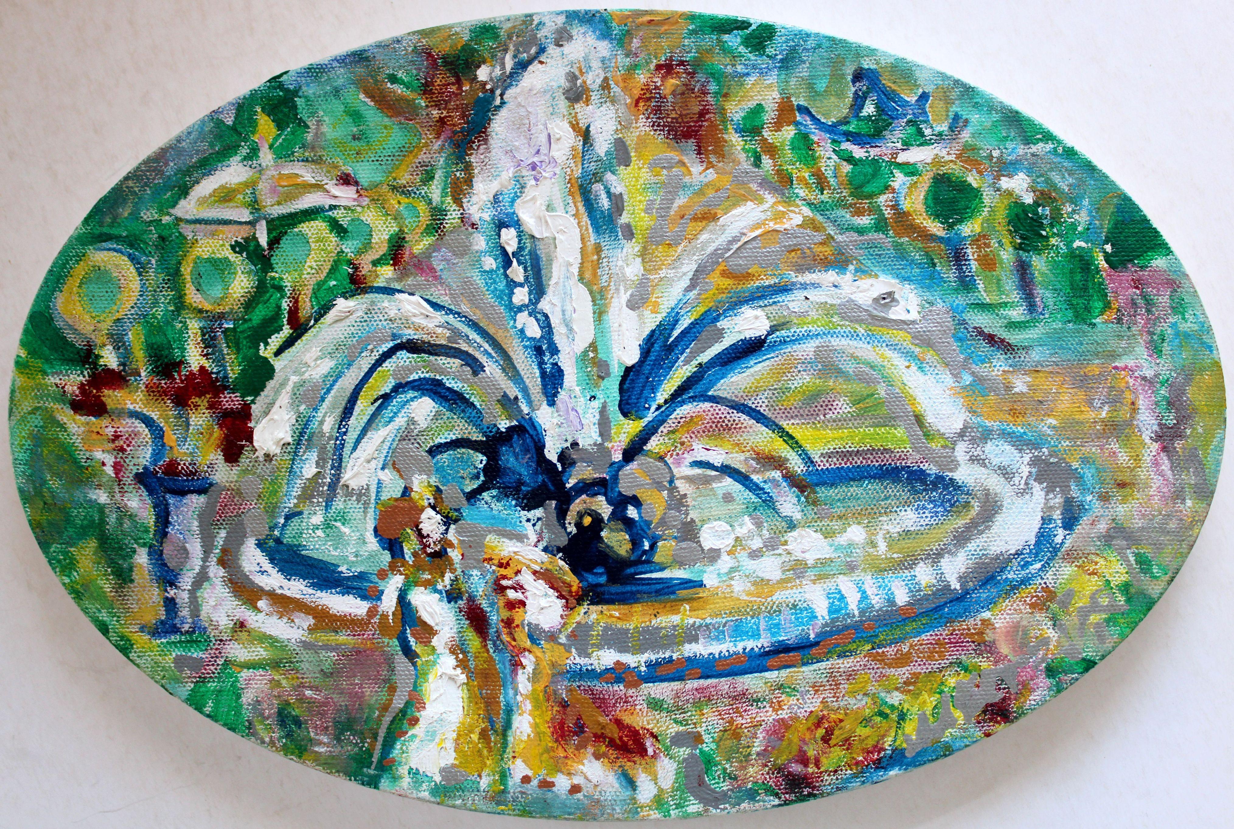 Fontana. 2013, tela, tecnica dell'autore, 20x30 cm