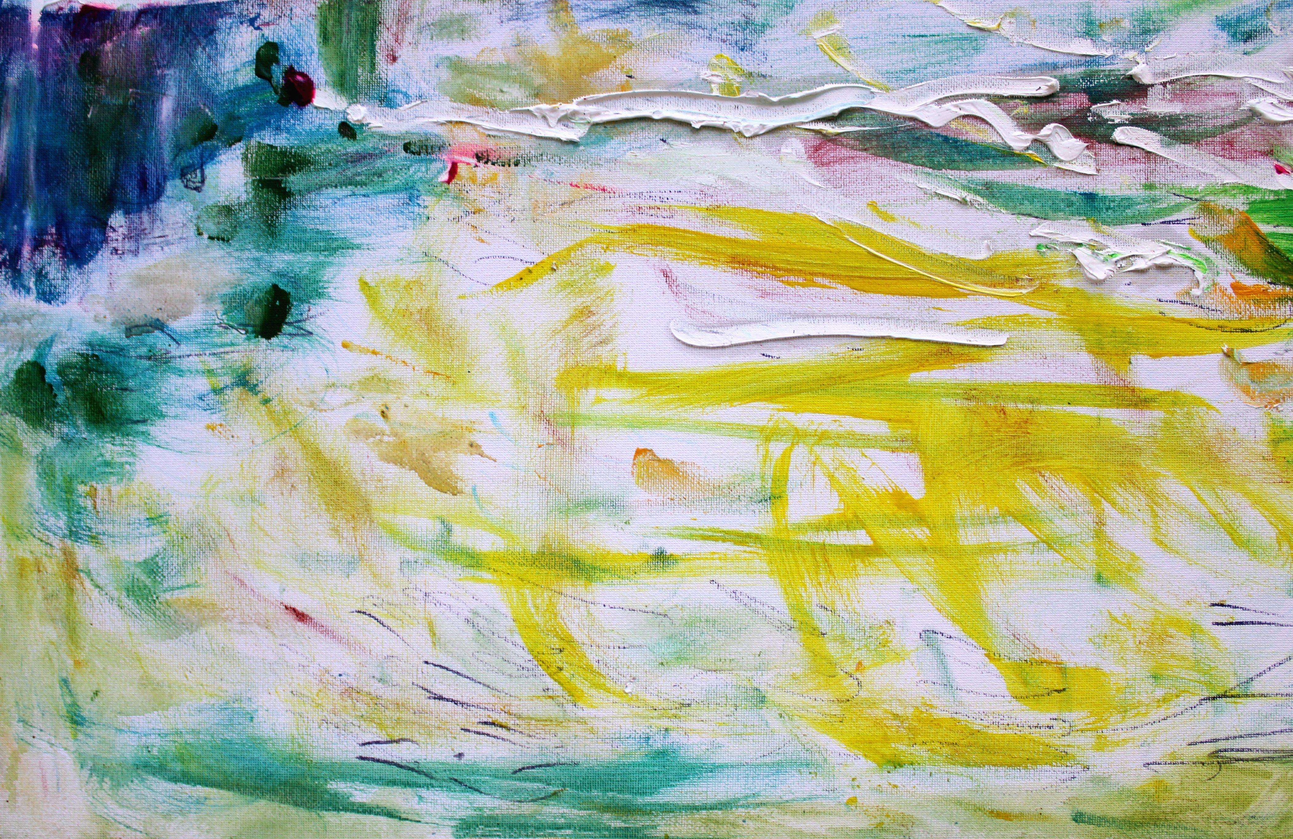 Tramonto sulla Dunava. 2022, tela, tecnica originale, 60x80 cm - Painting Espressionismo astratto di Maija Berzina 