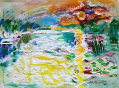 Atardecer junto a la Dunava. 2022, lienzo, técnica original, 60x80 cm