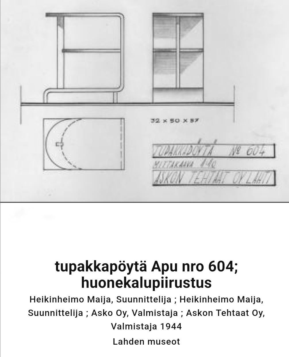 Maija Heikinheimo Art Deco Beistelltisch Apu Modell 604 aus Birke, Asko 1930er Jahre im Angebot 4