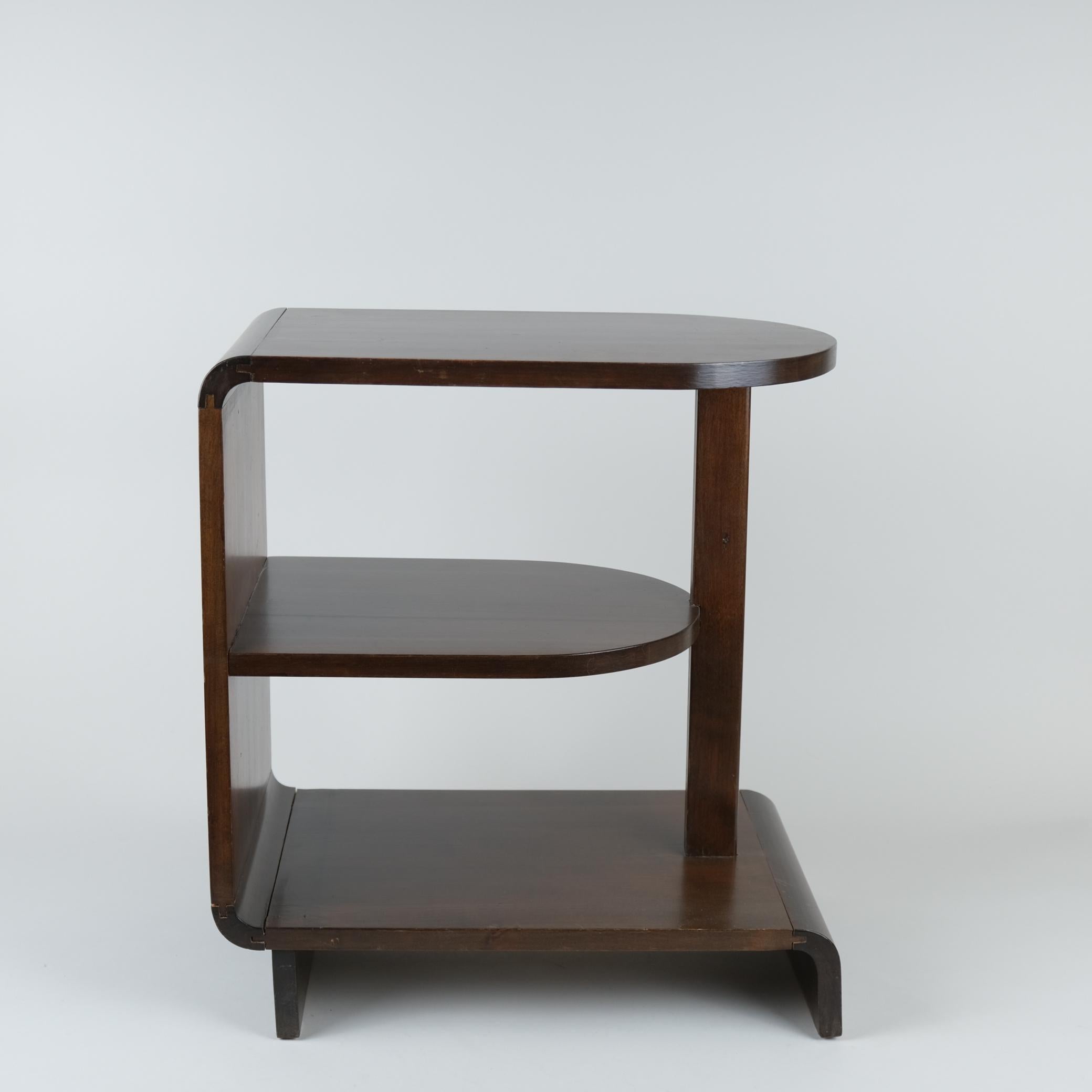 Maija Heikinheimo Art Deco Beistelltisch Apu Modell 604 aus Birke, Asko 1930er Jahre (Finnisch) im Angebot