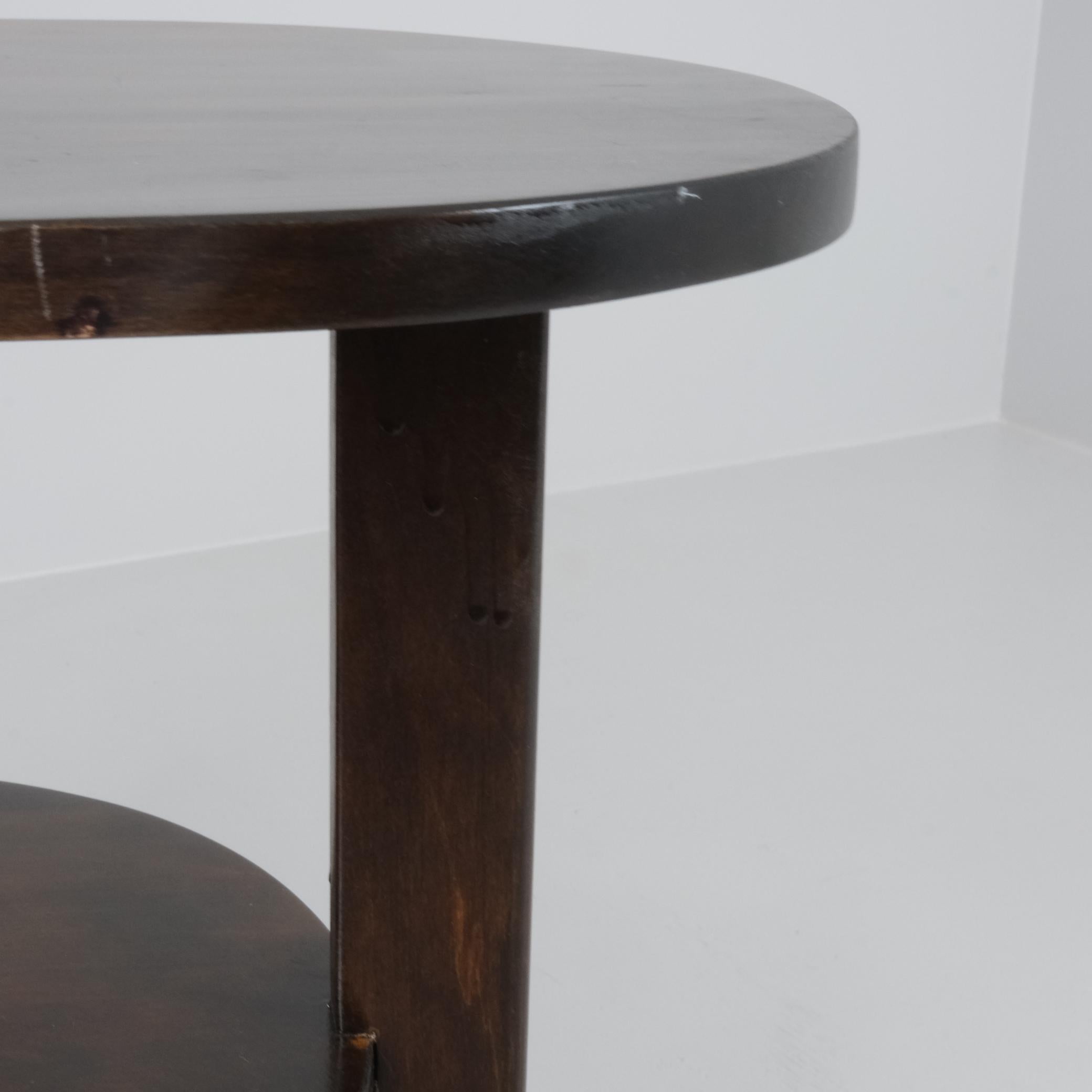 Maija Heikinheimo Table d'appoint Art Déco Model No 604 en bouleau foncé, Asko 1930s Bon état - En vente à Helsinki, FI