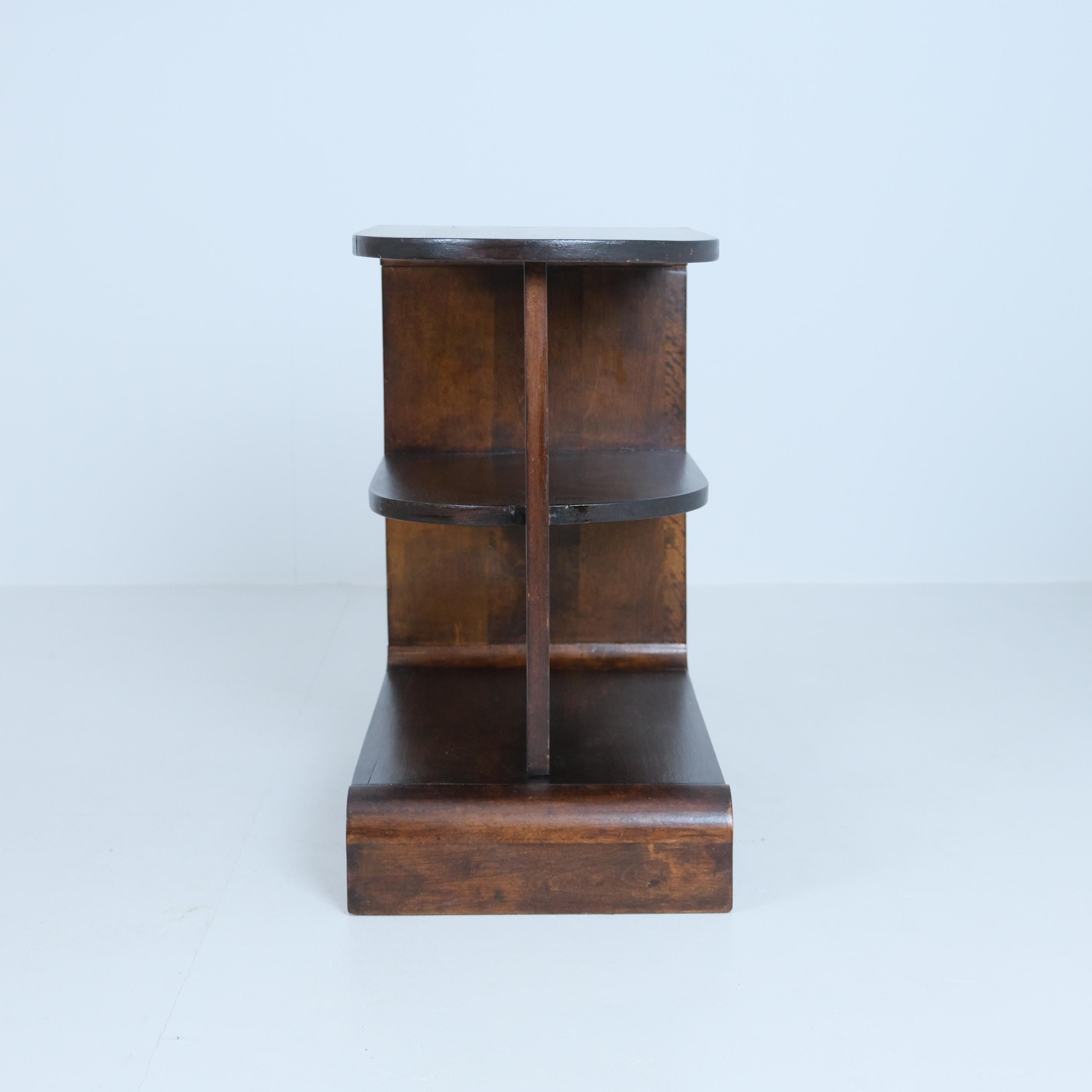 Maija Heikinheimo Art Deco Side Table Apu Model 604 in Dark Birch, Asko 1930s Bon état - En vente à Helsinki, FI