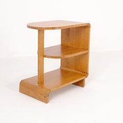 Maija Heikinheimo Art Deco Side Table Apu Model 604 in Honey Birch, Asko 1930s