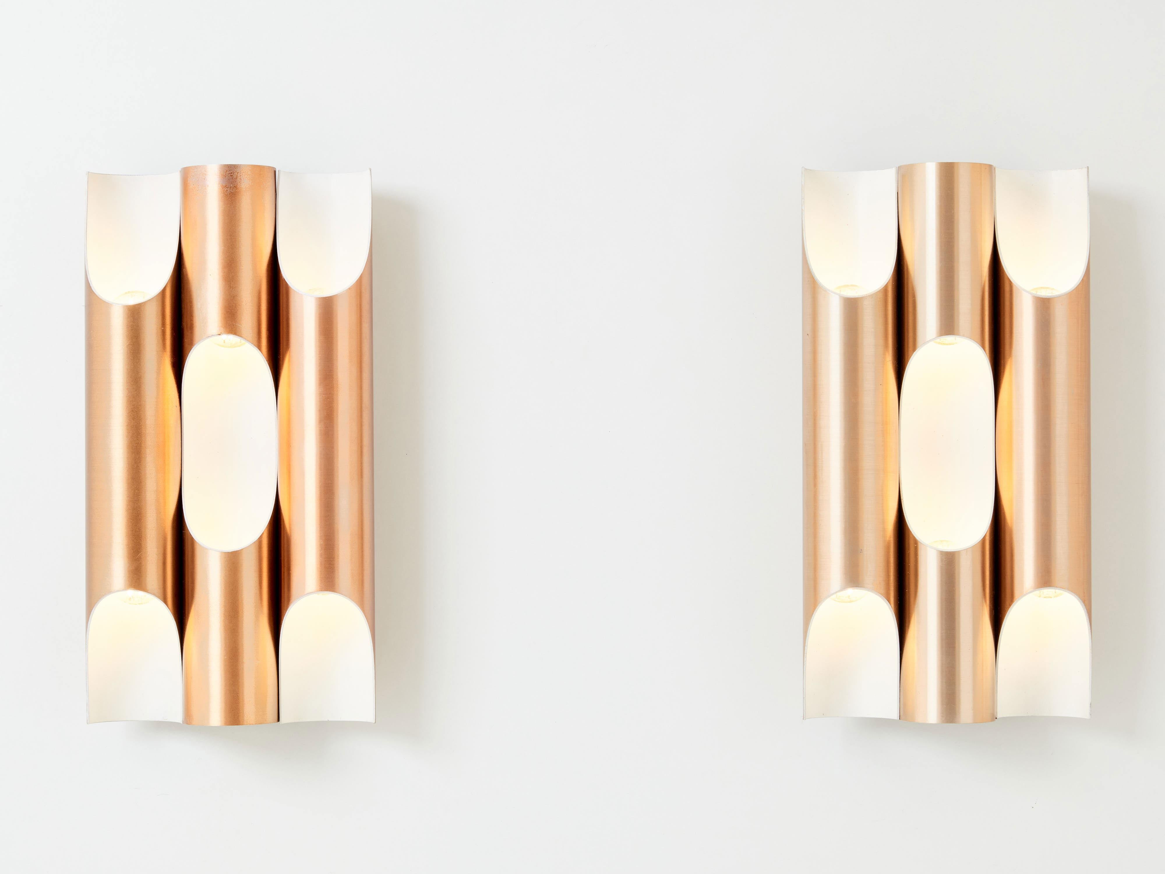 Maija Liisa Komulainen for RAAK set of 4 wall lights Fuga 1960  In Good Condition For Sale In Paris, IDF