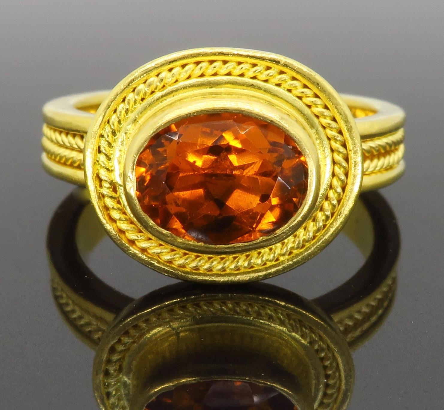 Maija Neimanis Citrine Ring In Excellent Condition In Webster, NY