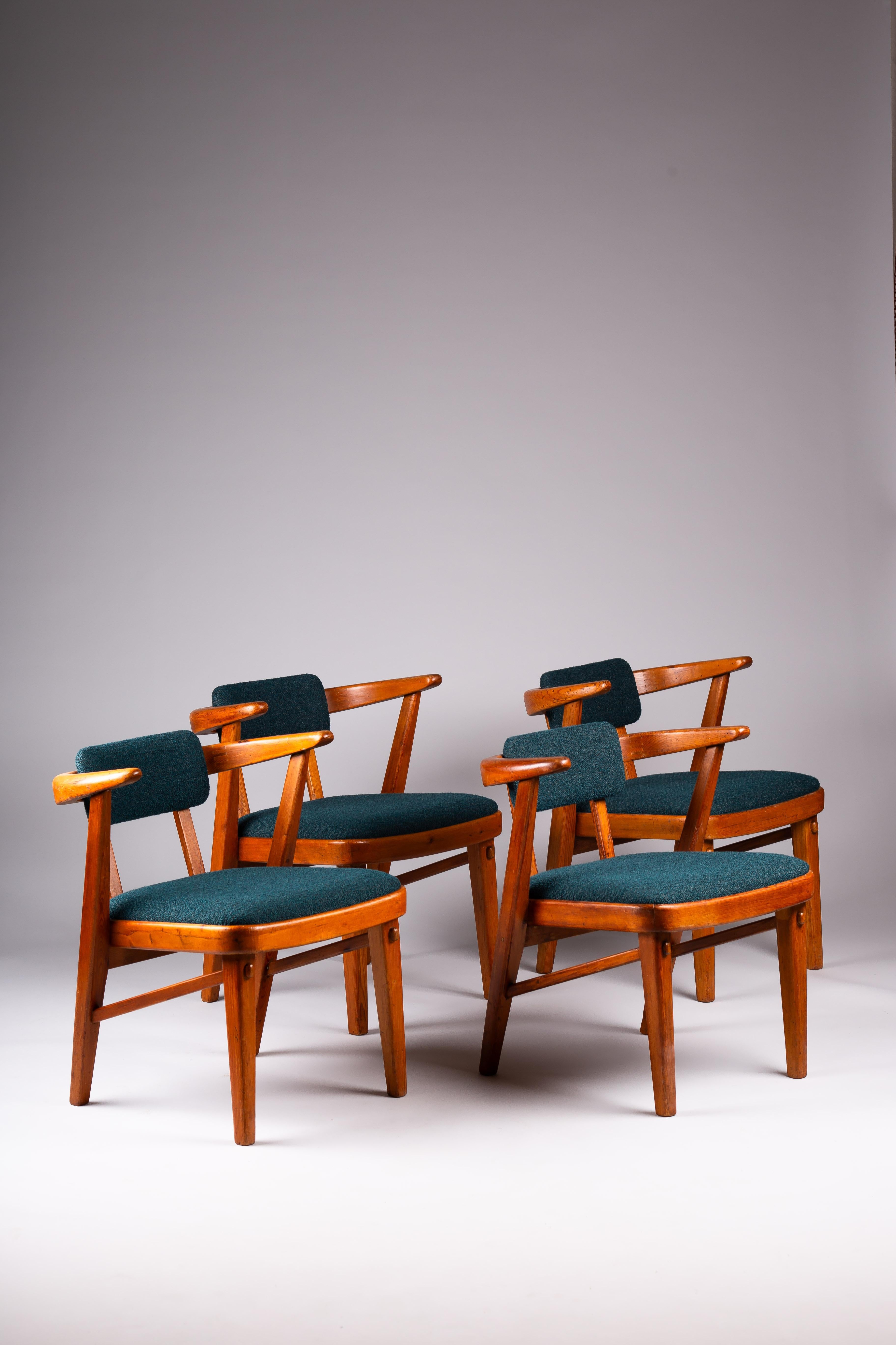 Maija Taimi, set di sedie del 1940 per il ristorante Kestikartano, Helsinki in vendita 4