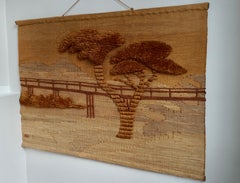Mid-Century Scandinavian Handwoven Rope Tapestry by Maija Kolsimäkelä, Finland