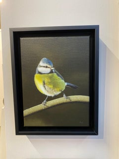 Blue tit - 21st Century Contemporary Acrylic Painting of a Bird