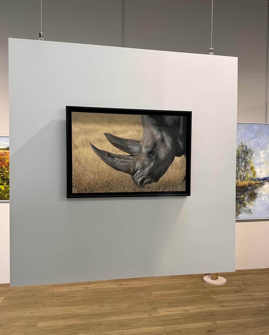 Nashorn - Zeitgenössische Acrylmalerei des 21. Jahrhunderts eines Nashorns 2025 im Angebot 4