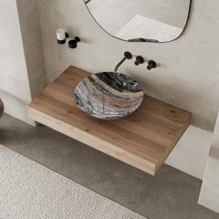 Maiken - Round Marble Basin - Grey Galaxy