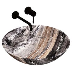 Maiken - Round Marble Basin - Grey Galaxy