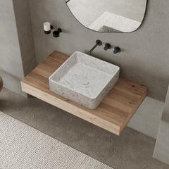 Maiken - Square Marble Basin - Grey Galaxy