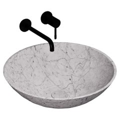 Maiken - Square Marble Basin - White Carrara