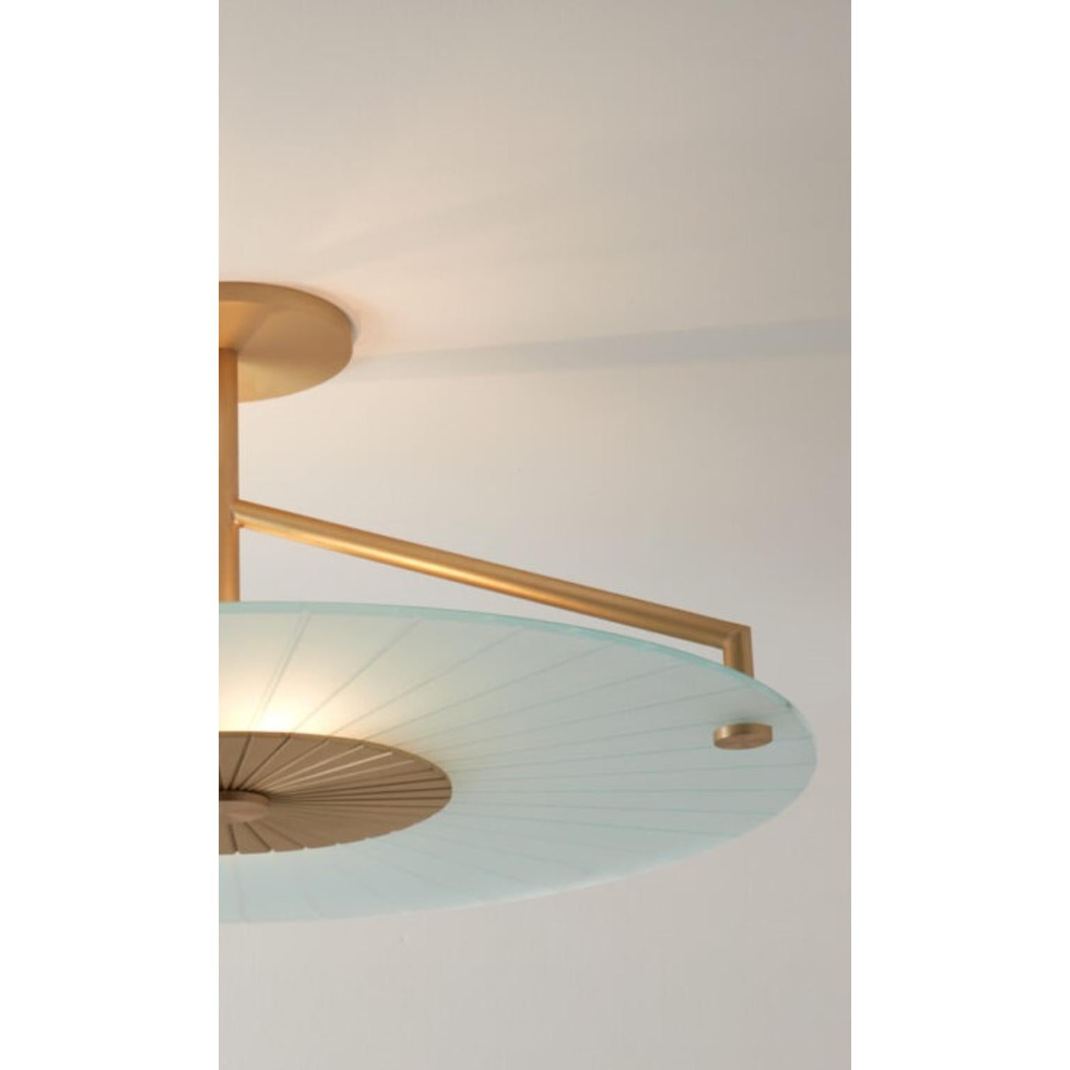 Post-Modern Maiko Brushed Brass Ceiling Mounted Lamp by Carla Baz For Sale