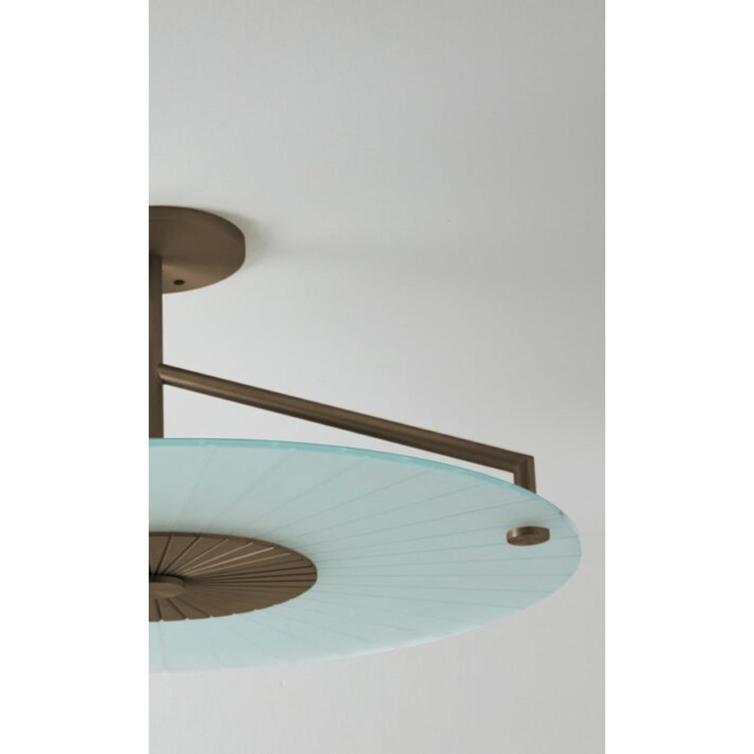 Post-Modern Maiko Brushed Bronze Ceiling Mounted Lamp by Carla Baz For Sale