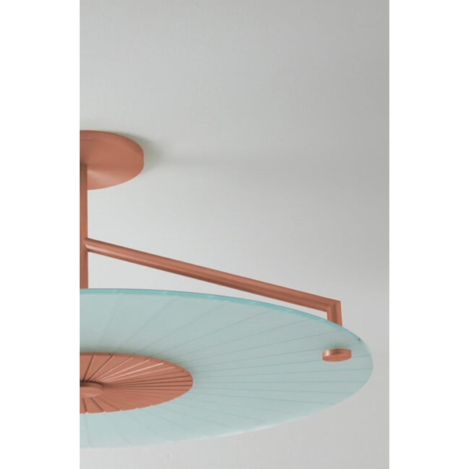 Post-Modern Maiko Brushed Copper Ceiling Mounted Lamp by Carla Baz For Sale