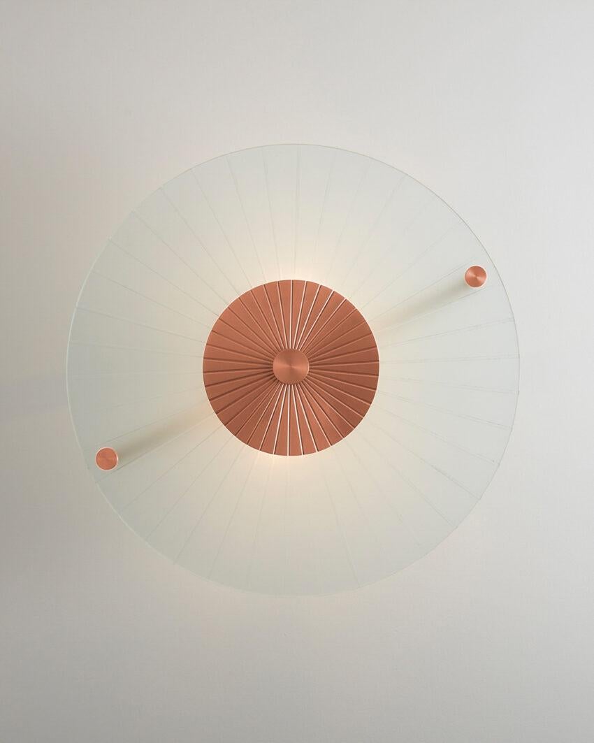 Maiko Brushed Copper Ceiling Mounted Lamp by Carla Baz In New Condition For Sale In Geneve, CH