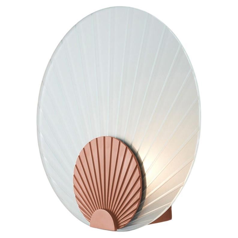 Maiko Clear Glass And Brushed Copper Wall Mounted Lamp by Carla Baz For Sale