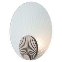 Maiko Clear Glass And Brushed Stainless Steel Wall Mounted Lamp by Carla Baz