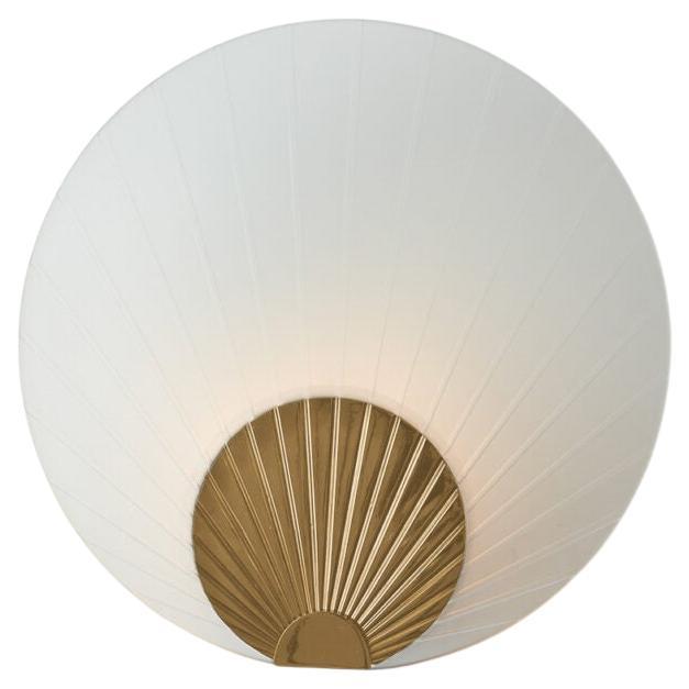Maiko Clear Glass And Polished Brass Wall Mounted Lamp by Carla Baz For Sale