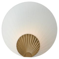 Unique Fan-Shaped Clear Glass Polished Brass Wall Mounted Lamp Maiko, Carla Baz