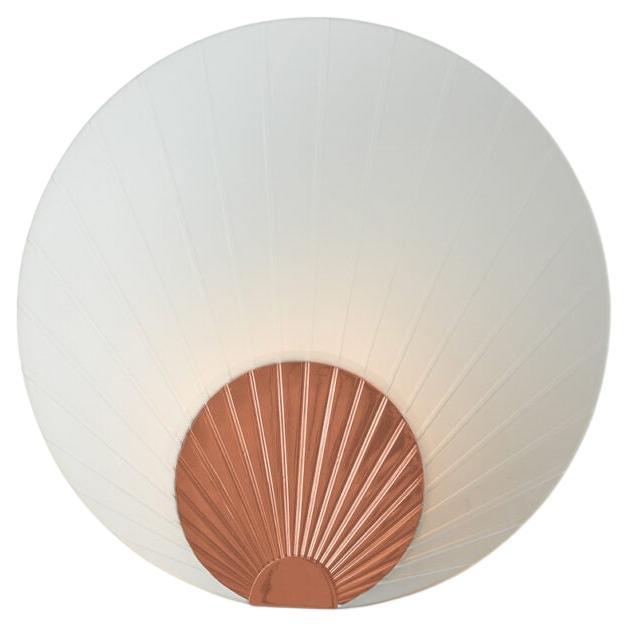 Maiko Clear Glass And Polished Copper Wall Mounted Lamp by Carla Baz For Sale