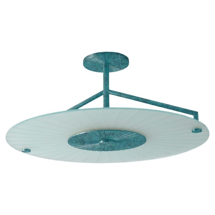 Maiko Verdigris Ceiling Mounted Lamp by Carla Baz For Sale