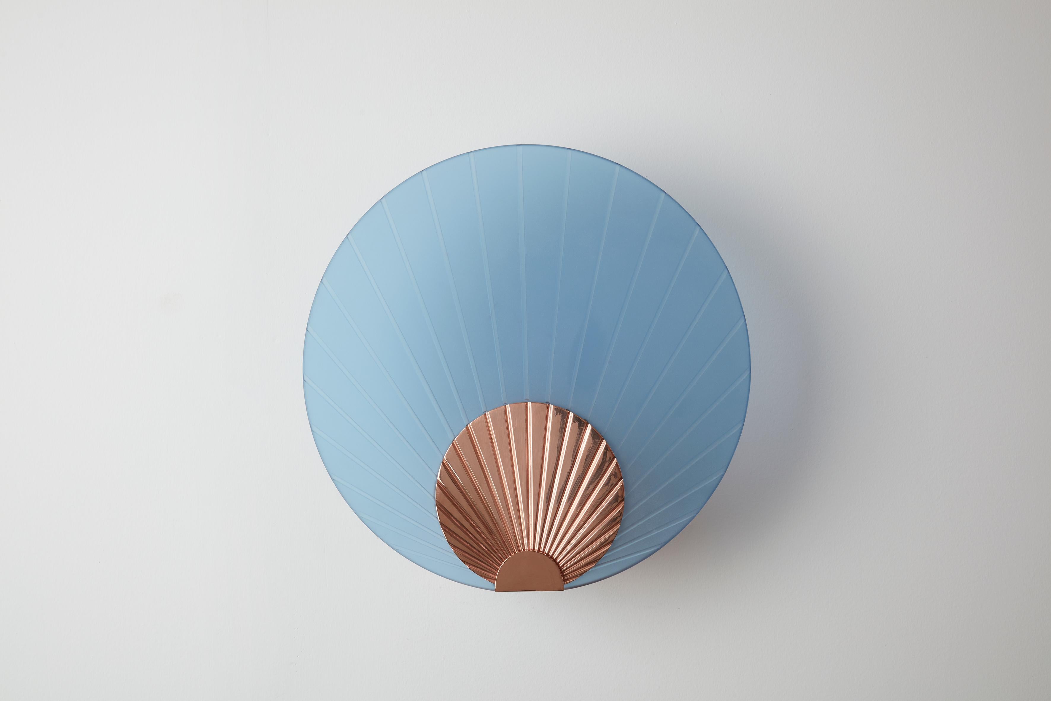 Modern Maiko Wall Mounted Copper and Blue, Carla Baz
