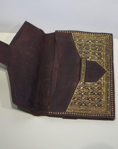 Mail pouch in maroquin rouge, 19th century