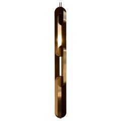 Lampadario Maillage in nichel satinato e laccato di Farrah Sit