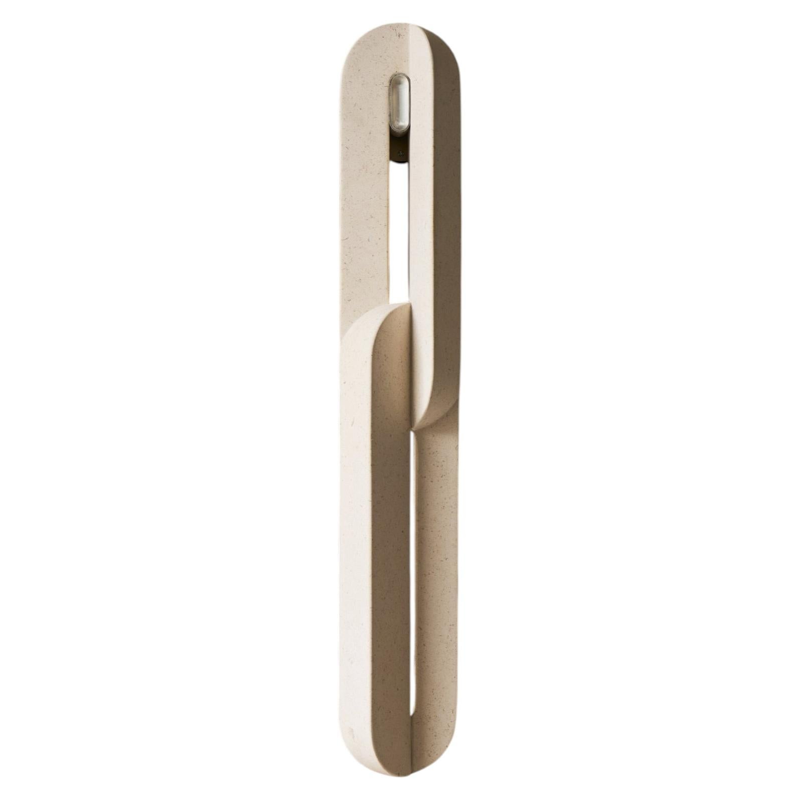 Maillage Double Link Sconce in Saint Rafael Stone and White Brass by Farrah Sit en vente