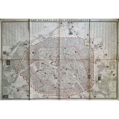 1848 Carte originale de Maillard - Plan de Paris et ses Fortifications