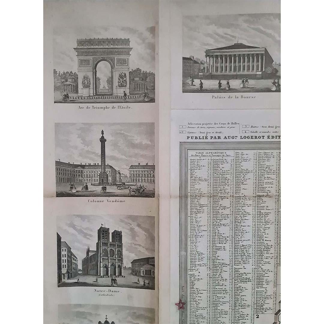 1851 Original map by Maillard - Plan de Paris et ses Fortifications For Sale 2