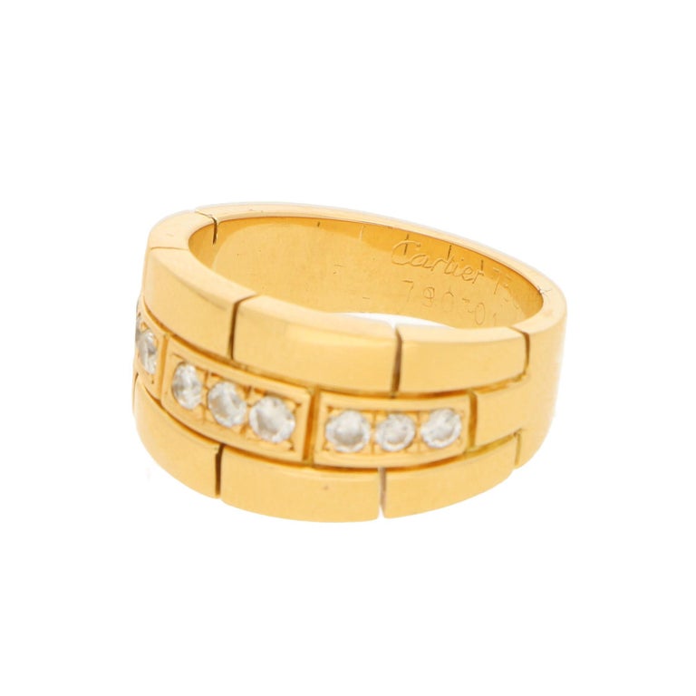 Cartier Maillon Panthere Diamond Ring in Yellow Gold at 1stDibs ...