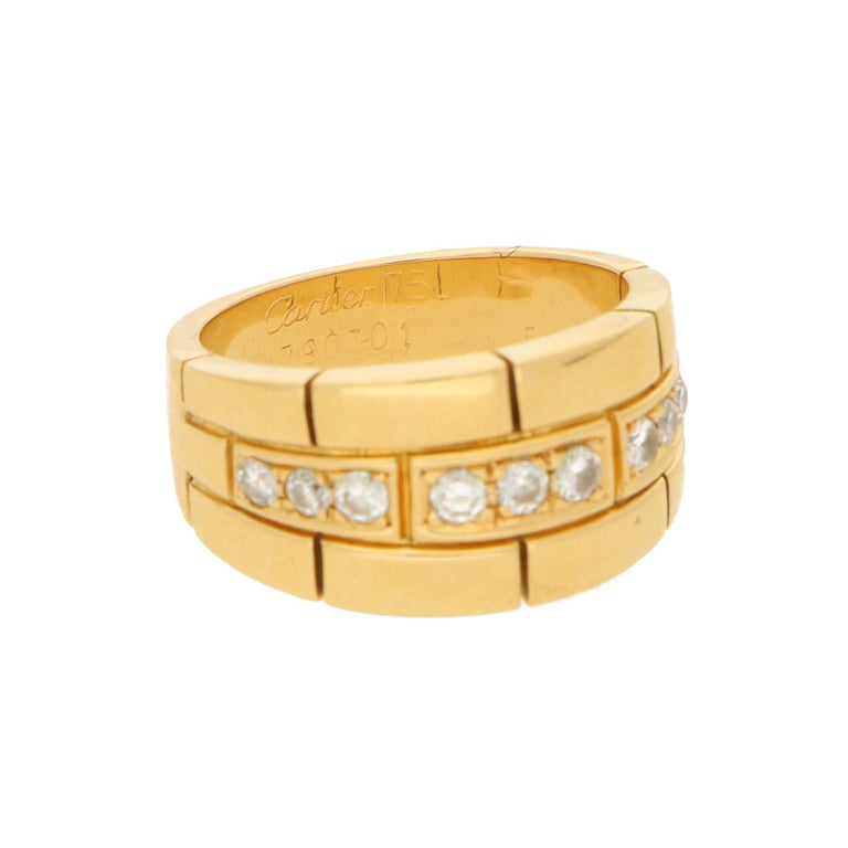 Cartier Maillon Panthere Diamond Ring in Yellow Gold at 1stDibs ...