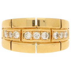 Cartier Maillon Panthere Diamond Ring in Yellow Gold