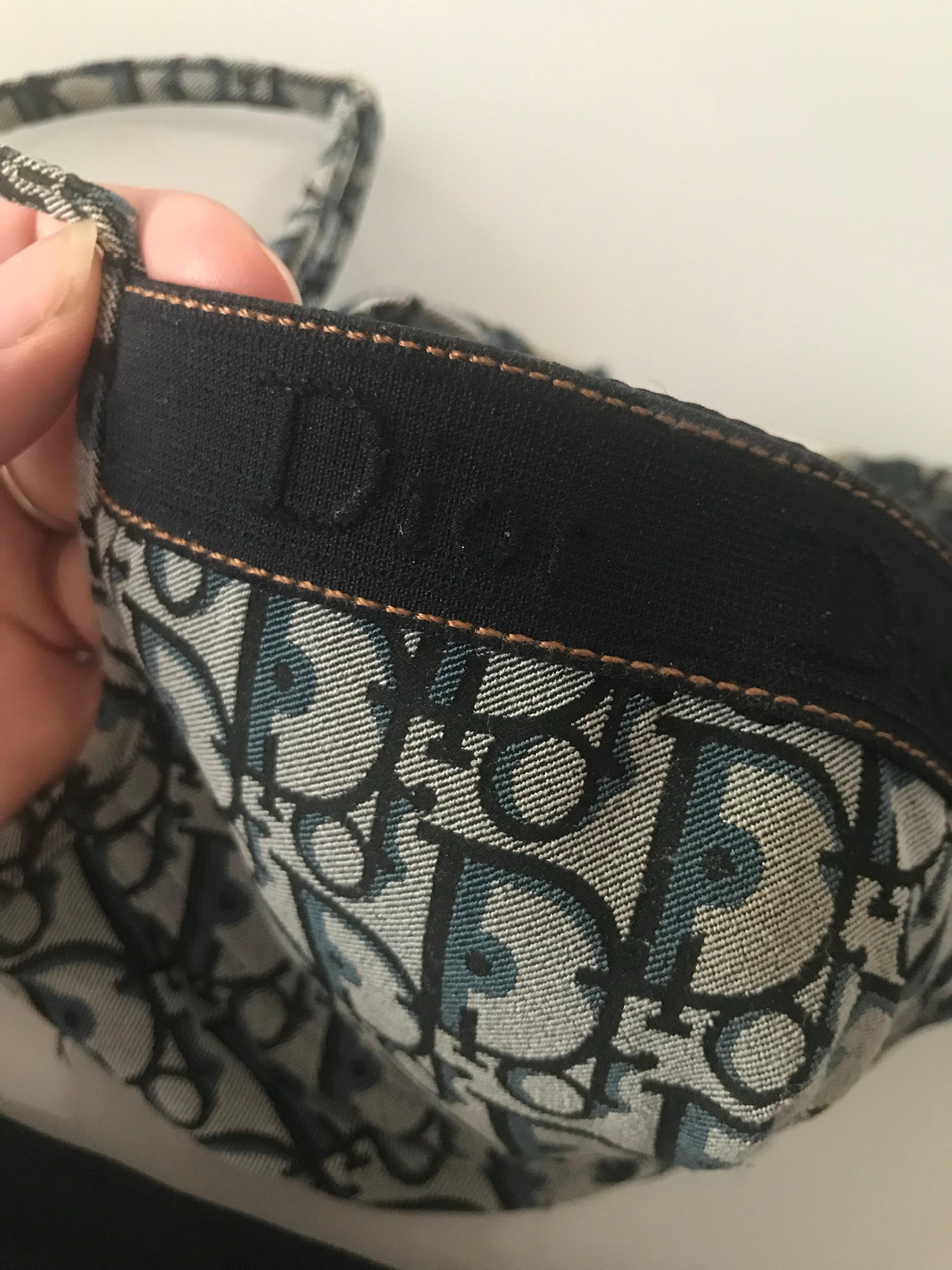 Noir Maillot de bain Christian Dior monogramme oblique logo trotter vintage en vente