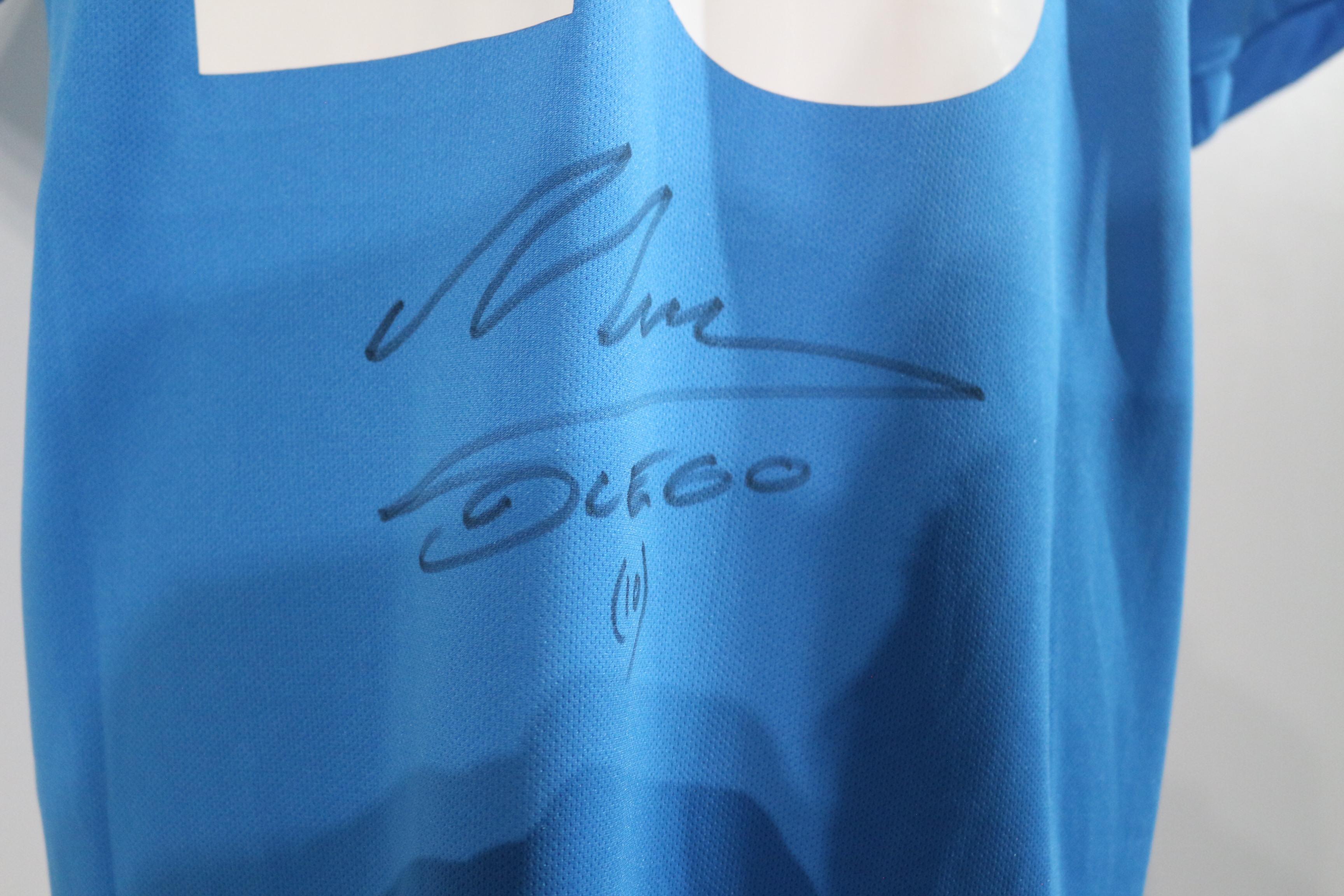 Fine XX secolo Maillot Napoli firmato - certificato da Diego Maradona in vendita